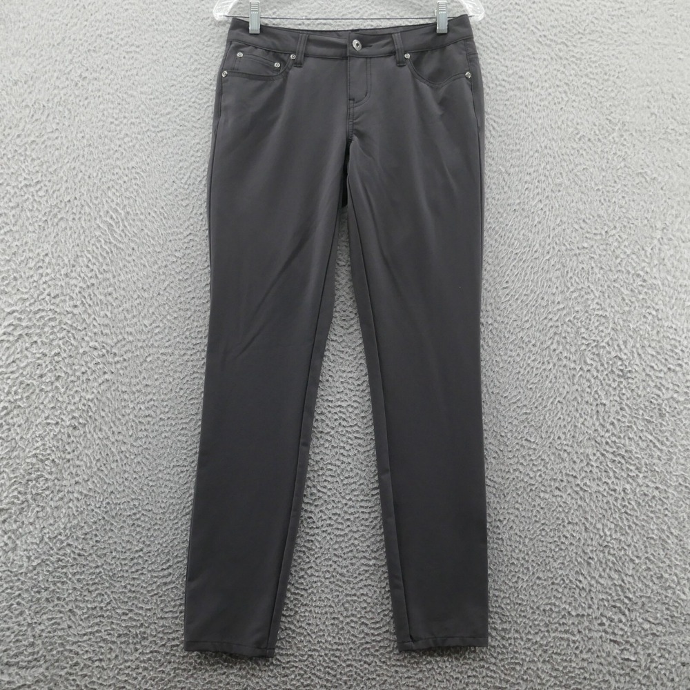 Duluth Trading Women Slim Leg Hiking Pant 6 Gray Performance Stretch Lightweight